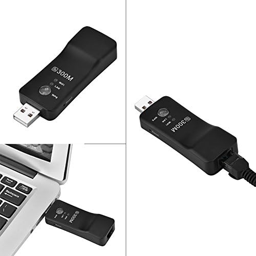 Мини Удължител обхвата на Wi-Fi, 300 М Високоскоростен USB Безжичен Ретранслатор WiFi Booster Усилвател на Сигнала за Smart TV, лаптоп, Мобилен телефон, таблет (Черен)