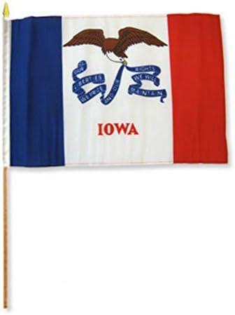 Флаг RFCO Айова 12 x18 С дръжка (12) Една дузина