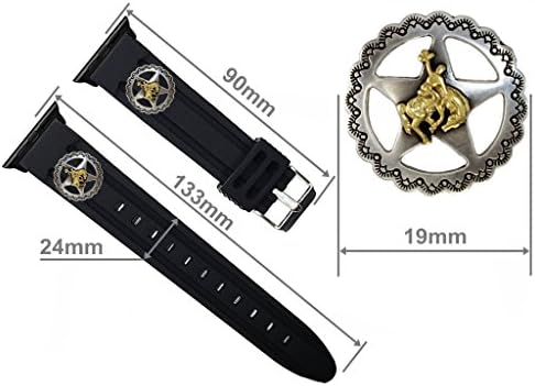 Подсилени взаимозаменяеми каишка Cowboy 1-BLK, който е Съвместим с Apple Watch 42 мм 44 мм 45 мм Ultra 49 мм за всички серии