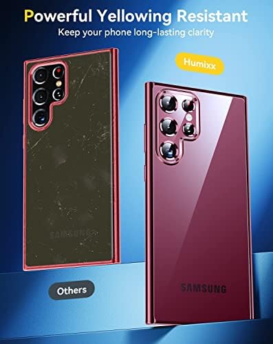 Humixx Предназначен за Samsung Galaxy S22 Ultra Case, [Не пожълтяват] [Тествана на падането на военния проба] [Защита