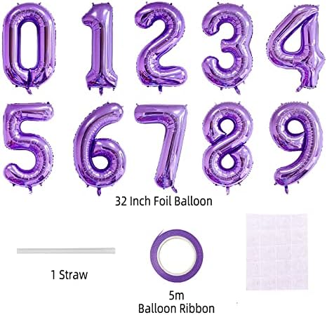 XLOOD Номер 20 Балони 32-инчов Цифров Балон Азбука 20 Балони на Рожден Ден на Фигура 20 Хелий балон, Големи