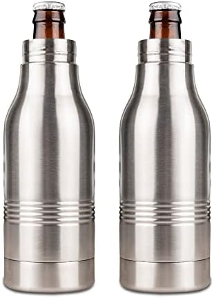 Изолатор за бирени бутилки Strova (комплект от 2 теми) Държач за бутилки с изолация от неръждаема стомана двойни