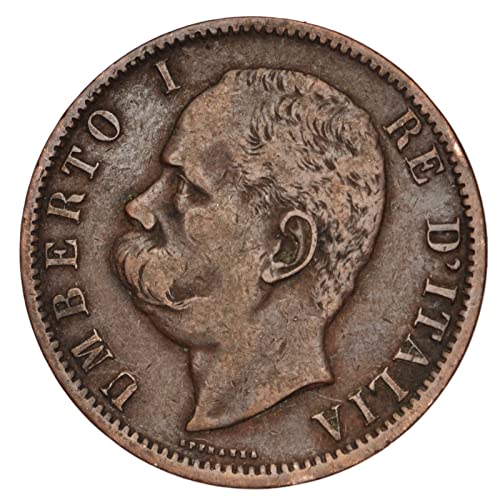 1893-1894 Историческа италианска монета купюри от 10 Чентезими 1893-1894 година. Издаден при Умберто I, крал-колонисте на
