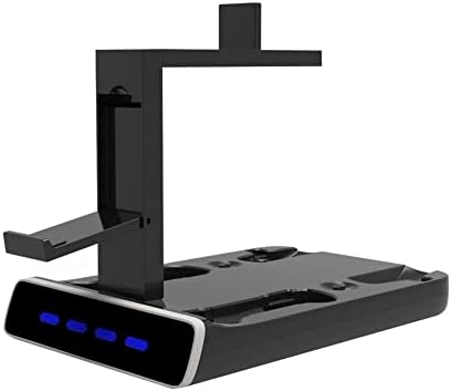 Докинг станция за зареждане с Подсветка на Дисплея, Рафтове За Съхранение на Каска за Аксесоари Контролер PS VR2/PS5