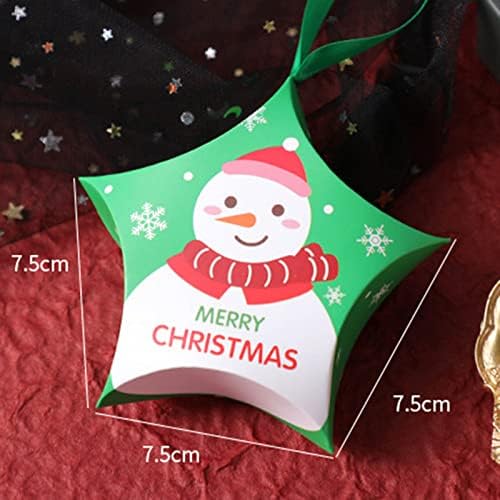 Коледни Окачени на Коледа и Нова година Подаръци Креативна Коледна Звезда Подарък Кутия За Бонбони Коледна Украса