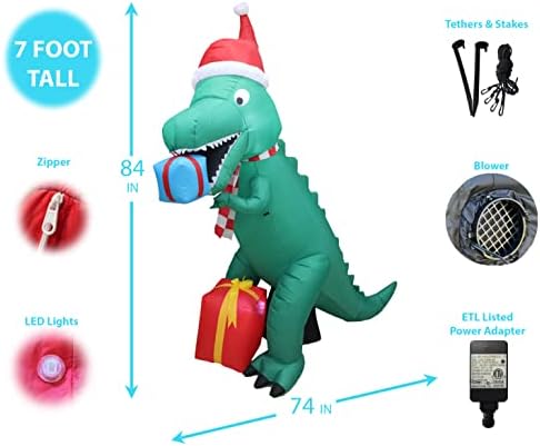 Два комплекта бижута за Коледа и рождения Ден, включително Коледен надуваем динозавър с височина 7 метра, с подарочными кутии и надуваема торта за рождения Ден на в?