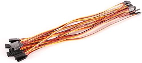 WEISHUJI 12шт 3-Пинов кабел за Удължаване на Кабел, 3-Контактни Пълнители Серво, Конектори тип Мъж-жена за Подробности дистанционно управление, Жената-мъж, 320 mm