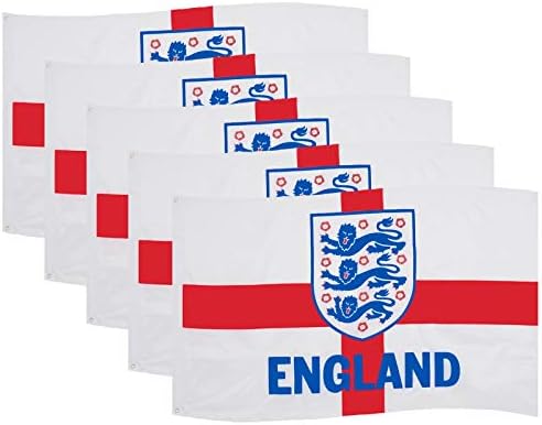 Официален футболен Подарък Англия ФА 3 Лъв 5x3 фута 5 Опаковки Гербового Хартата