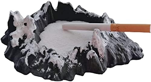 Пепелник Snow Mountain Ashtray, Творчески Пепелник за Пушачи, Настолен Пепелник за пушачи, за Украса на офис, Пепелници за площи, Улици (Цвят: Черен), черен