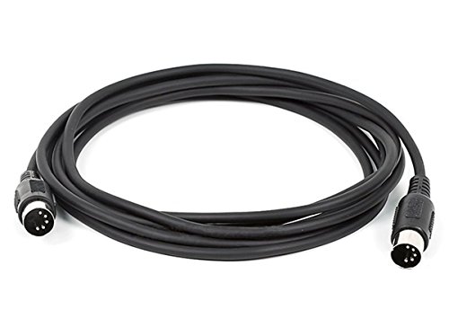MIDI кабел C & E с дължина 3 метра, с 5-пинов DIN конектор, черен