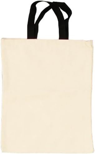 ToolUSA Бял Памучен чанта-тоут с дълги Черни дръжки, 10 x 5 Инча