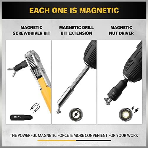 Комплект магнитни гайки и отвертки ELEAD от 47 теми - Мощни магнитни ударни гаечни ключове за шок бормашини,