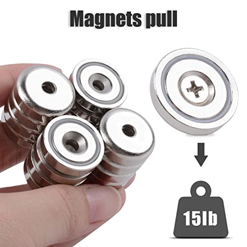 MAGXCENE Неодимови Магнити с кръгла пръстен на Чаша, 6 Опаковки неодимовых Магнити, на ръка, с отвор на диска, Тежки редки