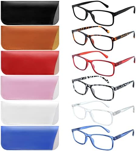 Ronecool 6 Опаковане. Очила за Четене С Блокиране на Синя Светлина, Кутия Шарнирные Четци за Жени И Мъже, Очила