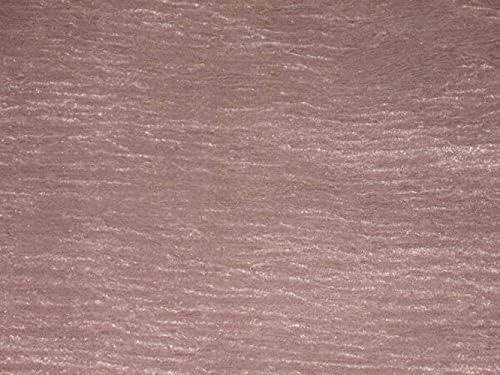 Измятая прозрачна тъкан от нежно-розова коприна с метално покритие PKT 14[2] Коприна