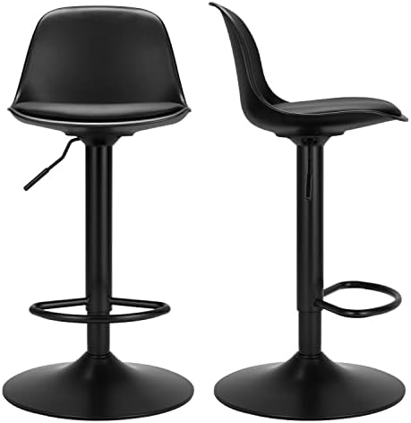 Комплект от 2 Продуктова столове Finnhomy, Въртящи се на Бар Столове с Подложки за краката и Ергономична облегалка от полипропилен, Регулируема по височина Модерни Сто?