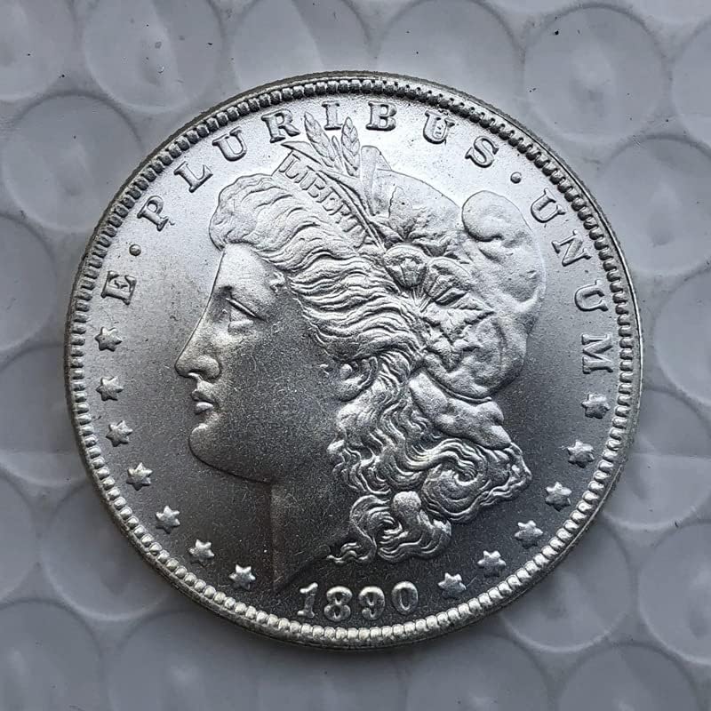 Американска Монета Морган Издание 1890О Сребърен Долар Месинг със сребърно покритие Антикварни Чуждестранни Възпоменателни