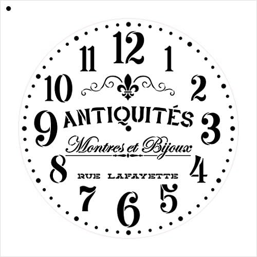 Шаблони за кръгли часове в провинцията - Френски Старинни думи - Дървени часовници, направени със собствените