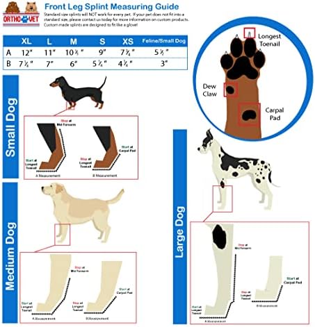 Стандартна предна гума OrthoVet за кучета с артрит или травма (XS)
