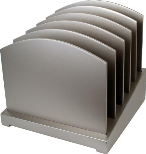Сребърен органайзер за файлове - органайзер за дървена маса