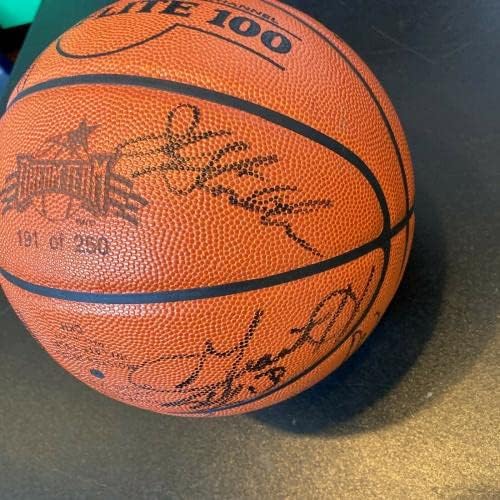Необикновената отборът на САЩ 1996 Dream Team Olympics Подписа Баскетболен договор С JSA COA - Баскетболни топки с автографи