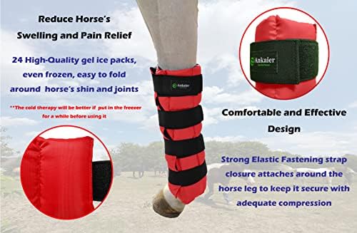 Ankaier Horse Ice Boot - Охлаждащ Ледена обувки за краката / Обвиване на тялото, за да се грижа за конете - на Коляното
