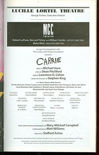 Кари, билборд бродвейской пиеси + Моли Рэнсон, Марин Мэззи, Кристи Альтомаре, Ели Нобъл