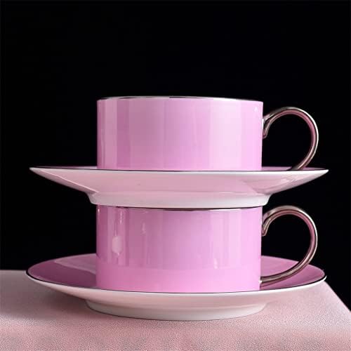 YTYZC 15 бр./компл. Набор от Кафе Чаши от Фин Костен Порцелан, Розова Европейската Реколта Чаена Чаша, Чинийка за Чай