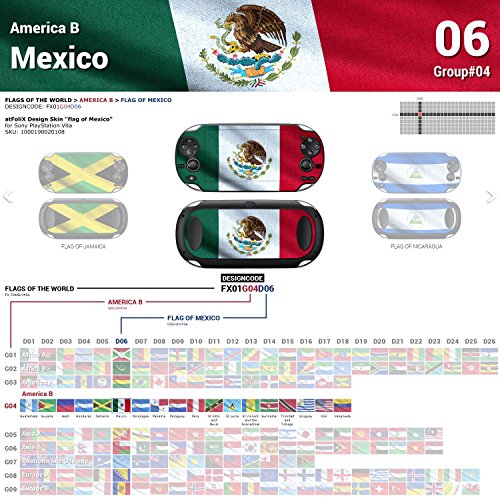 Стикер-стикер на Sony PlayStation Vita Design Skin знаме на Мексико за PlayStation Vita