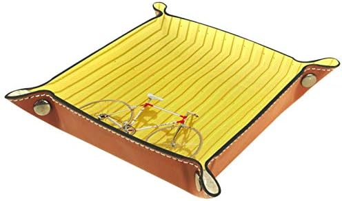 Велосипеден Жълто Практична Тава За съхранение от Микрофибър-Тава за Офис бюрото, Нощни Органайзер за Съхранение