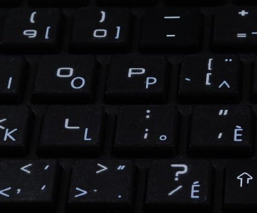 Френско-канадската Стикер за клавиатура с бял надпис на Прозрачен Фон за настолни компютри, преносими компютри