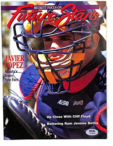 Хавиер Хави Лопес подписа договор с Атланта Брэйвз през 1994 г., за да влезете Beckett Magazine PSA/DNA 91508 - Списания MLB с автограф
