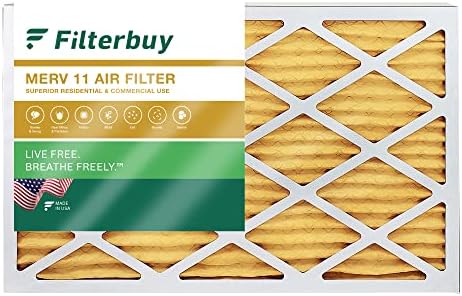 Filterbuy Въздушен филтър 12x30x1 MERV 11 за защита от алергени (1 опаковка), плиссированный Взаимозаменяеми въздушен филтър за печки ОВК AC (Застроена площ: 11,63x29,50x0,75 инча)