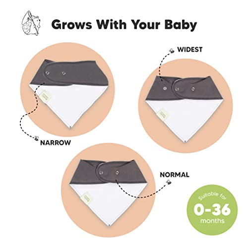 KeaBabies 8 Опаковки Слюнявчиков от органични бебешки кърпи – Стилни Лигавници Унисекс - Супер Абсорбиращи Лигавници от кърпи