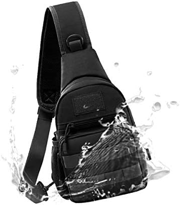 Нагрудная Чанта-прашка BraveHawk ОТКРИТО, 900D Найлон Тактическа Компактна Чанта MOLLE по Рамото За Пешеходен туризъм и Колоездене