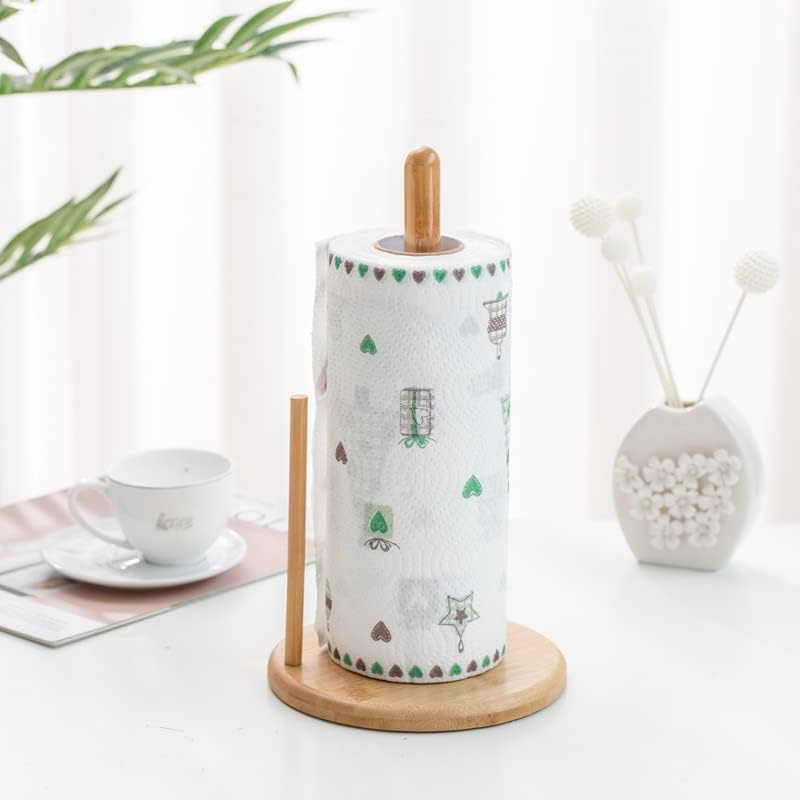 Държач за хартиени кърпи Маса от Бамбук Е идеална за организиране и декорация на кухня и баня, Подходяща за хартиени кърпи