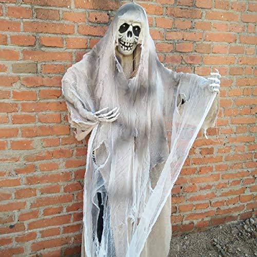 jweemax Реалистичен Страшен Призрак Хелоуин с Украса във вид на Дреха Vikki, Интериор на Къща с Духове, Статуя на Ужаса на Закрито
