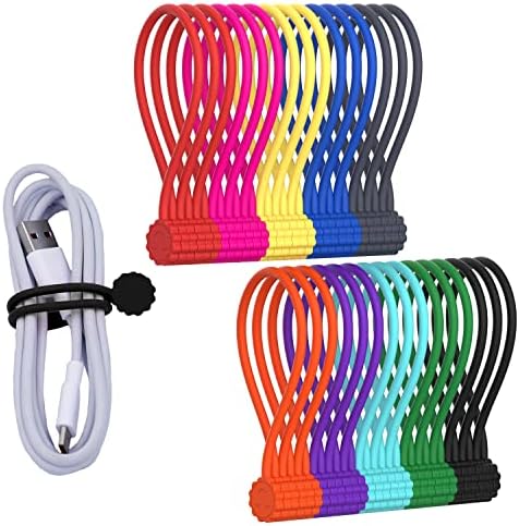 Rich & Ray 10 цвята -30 опаковки многократно силиконови обрат-основи, магнитни кабелни основи с по-силен магнит за организиране на кабели, висящи консумативи, използвани ?