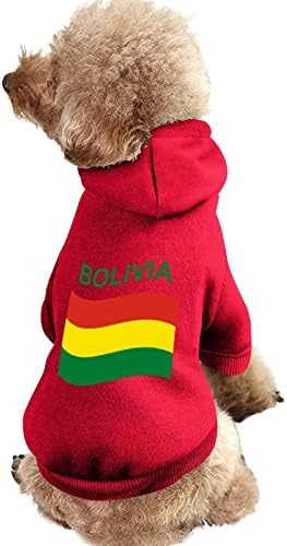 Знаме на Боливия Дрехи за кучета Зимни Блузи за домашни Любимци Меки и Топли Блузи за Малки до Средни Кучета