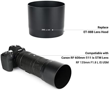 Сенник за обектив обектив за обективи Canon RF 135mm F1.8 L is USM и RF 600 мм F11 is STM, сенник за обектив обектив RF 135mm RF 600 мм с реверсивным козирка Заменя бленду Canon ET-88B, която е съвме