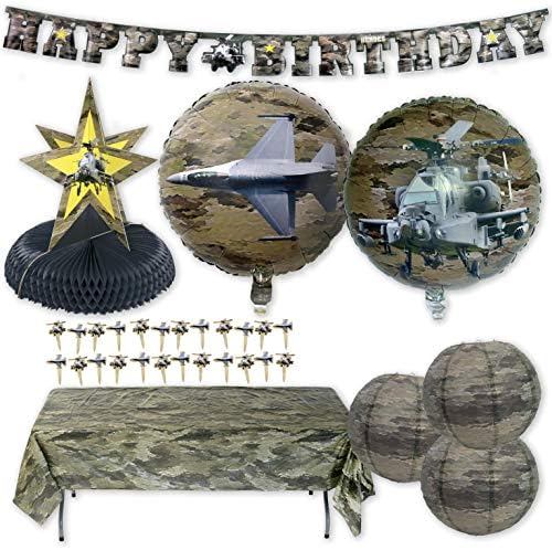Украса за рожден Ден в армия камуфлаж Havercamp – Комплект за парти (от 6 теми)
