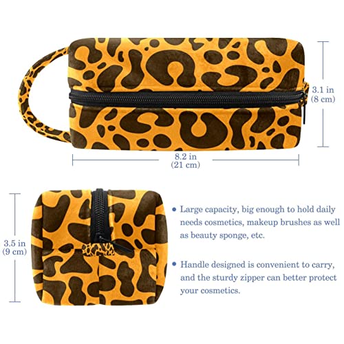 Грим чанта за пътуване козметична чанта творчески Леопардова кожа тоалетни принадлежности Чанта органайзер чанта с цип и дръжка
