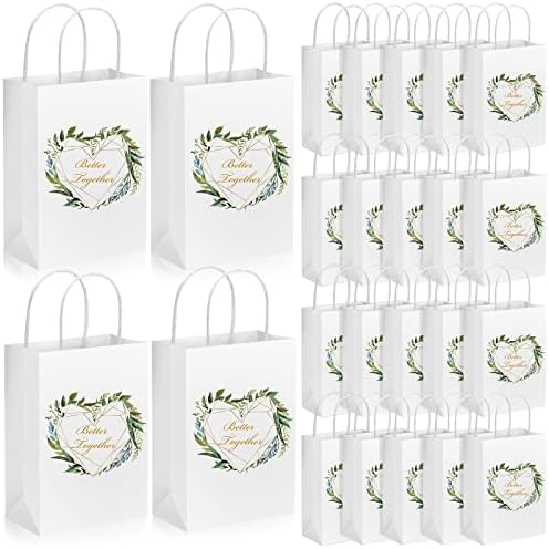 60 Опаковки за Сватбени подаръци пакети Better Together Party Favor Bag от крафт-хартия, Подаръчни пакети за