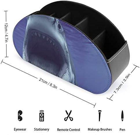 Зъбите на Океана Акули Притежателя на Дистанционното Управление Кожена Настолен Органайзер за Канцеларски Материали Дистанционно