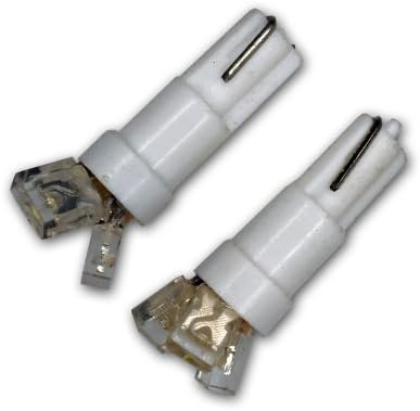 Tuningpros LEDBW-T5-W3 Led крушки за предупреждение за спиране T5, светодиод 3 цвята бял, комплект от 2 теми