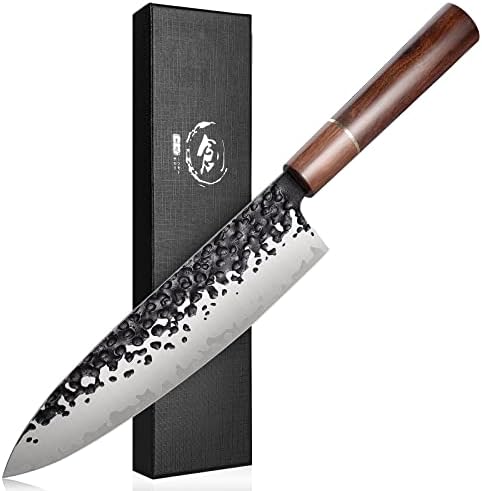 Японски нож Golden Bird Gyuto Knife - Подобрена Нож на Главния готвач, Професионален 8-Инчов Нож За рязане