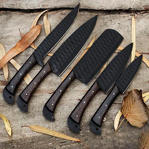 Набор от ножове готвач ръчно подправяне на LH LIMASSOL с кожена рулоном - Нож за нарязване на месо и почисти