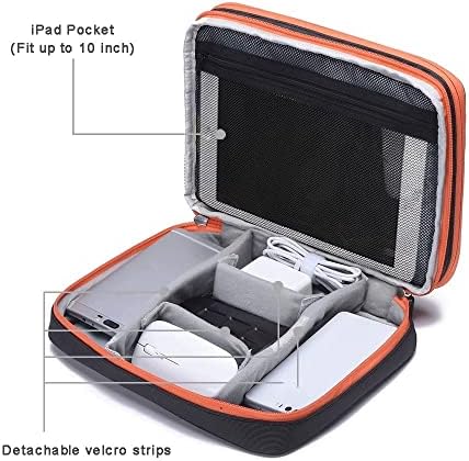 WPYYI Водоустойчив 2-Слойная Чанта за съхранение и USB-кабел, Електронен Органайзер, Калъф за цифрови Джаджи,