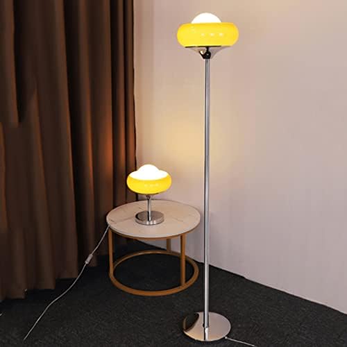 YLYAJY Реколта Настолна лампа средата на века, Нощна лампа в стил Баухаус, Скандинавска Мода лампа за торта в спалнята