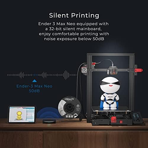 3D принтер Creality На 3 Max, Neo, Голям Размер на печат 11,8x11,8x12,6 инча, CR Touch, Автоматично Изравняване легла, Двоен една седалка, всички метални Екструдер по оста Z, Безшумен Сен
